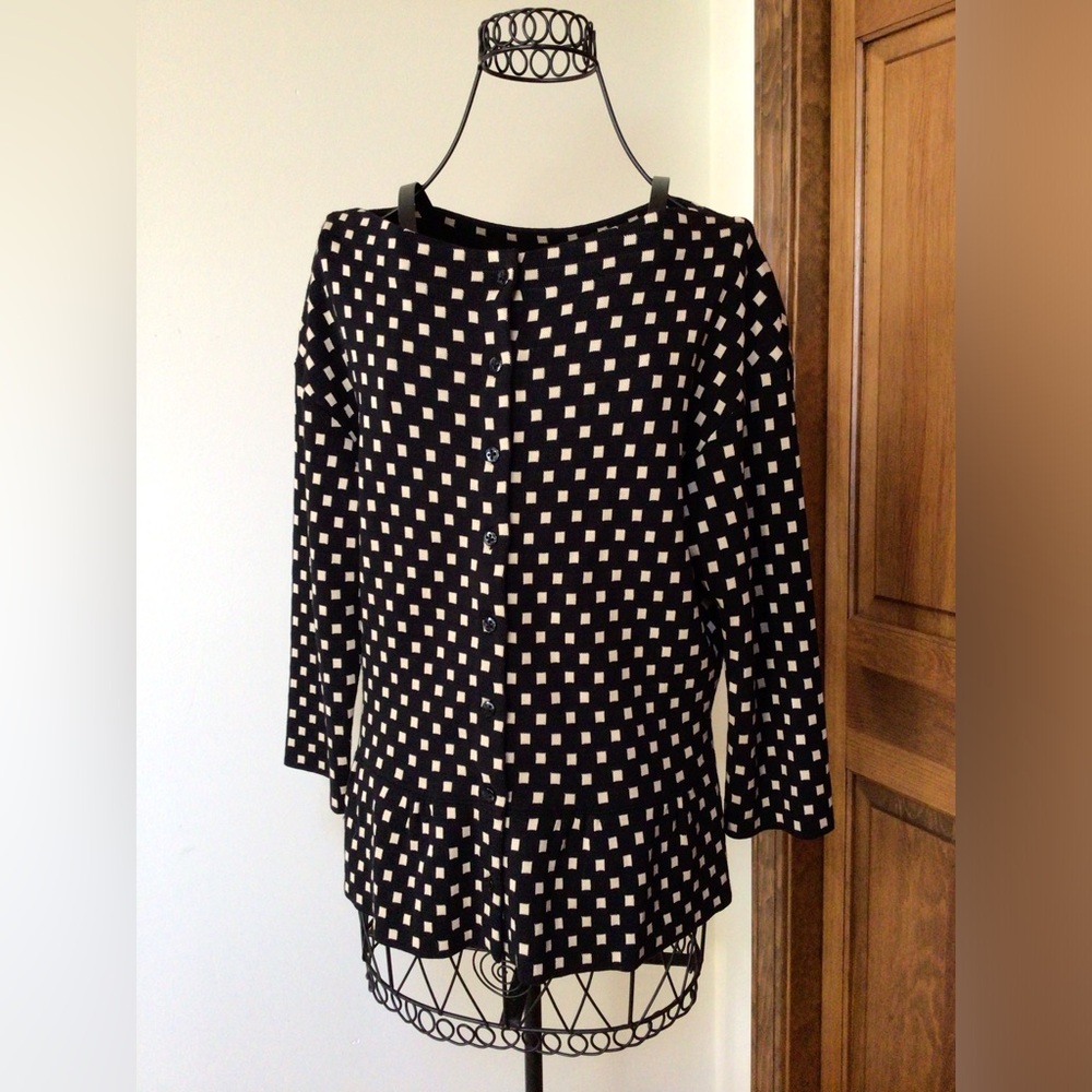 Per se Silk Printed Blazer, Large